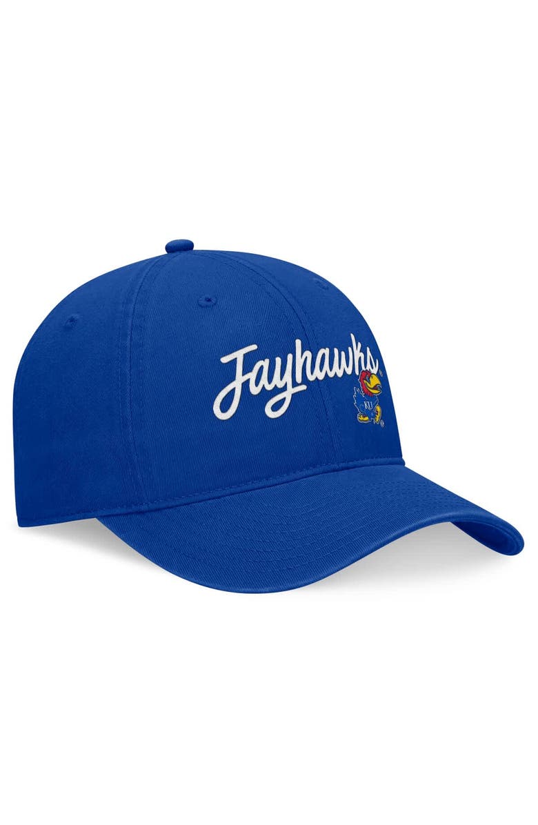 TOP OF THE WORLD Men's Top of the World Royal Kansas Jayhawks Heritage CeeCee Adjustable Hat, Alternate, color, Royal