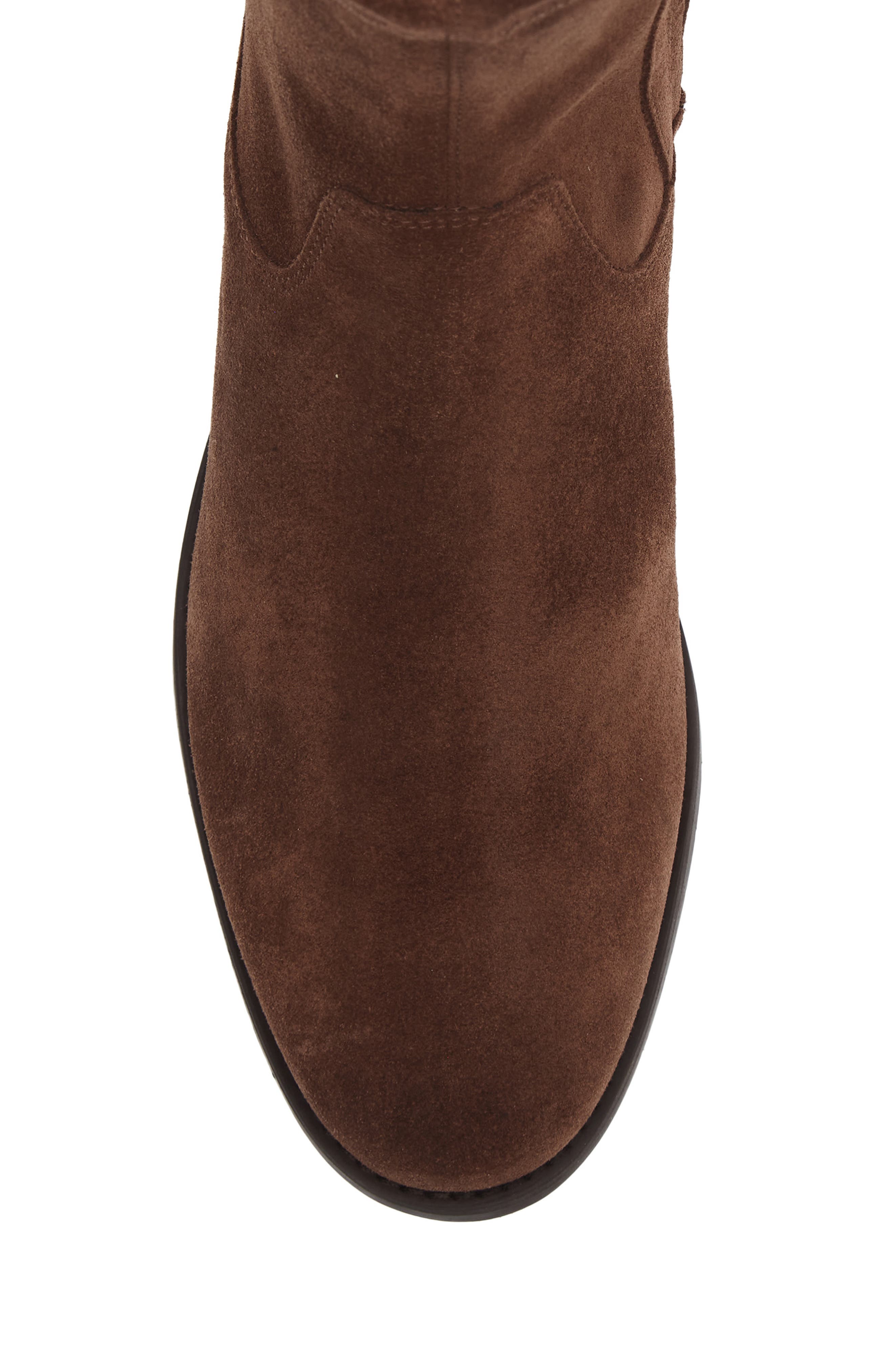 Sabrena Low Weatherproof Bootie, Alternate, color, COGNAC SUEDE