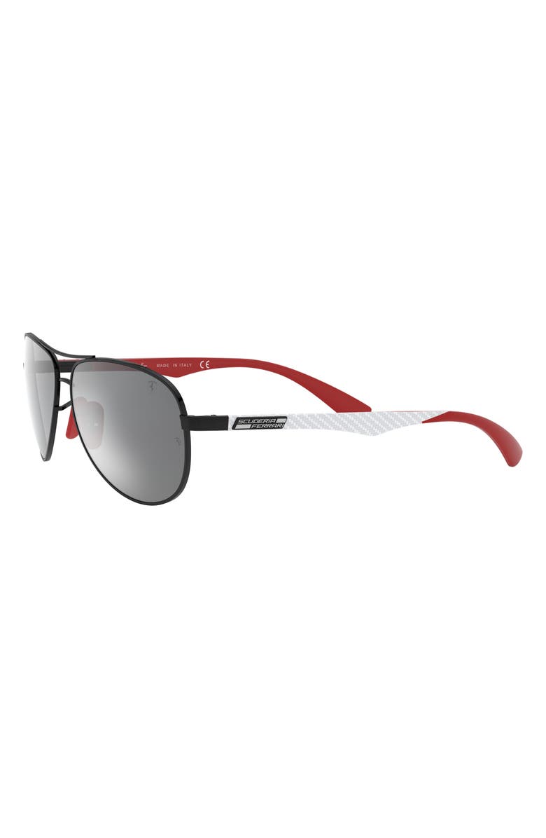 Ray-Ban x Scuderia Ferrari 61mm Pilot Sunglasses, Alternate, color, 