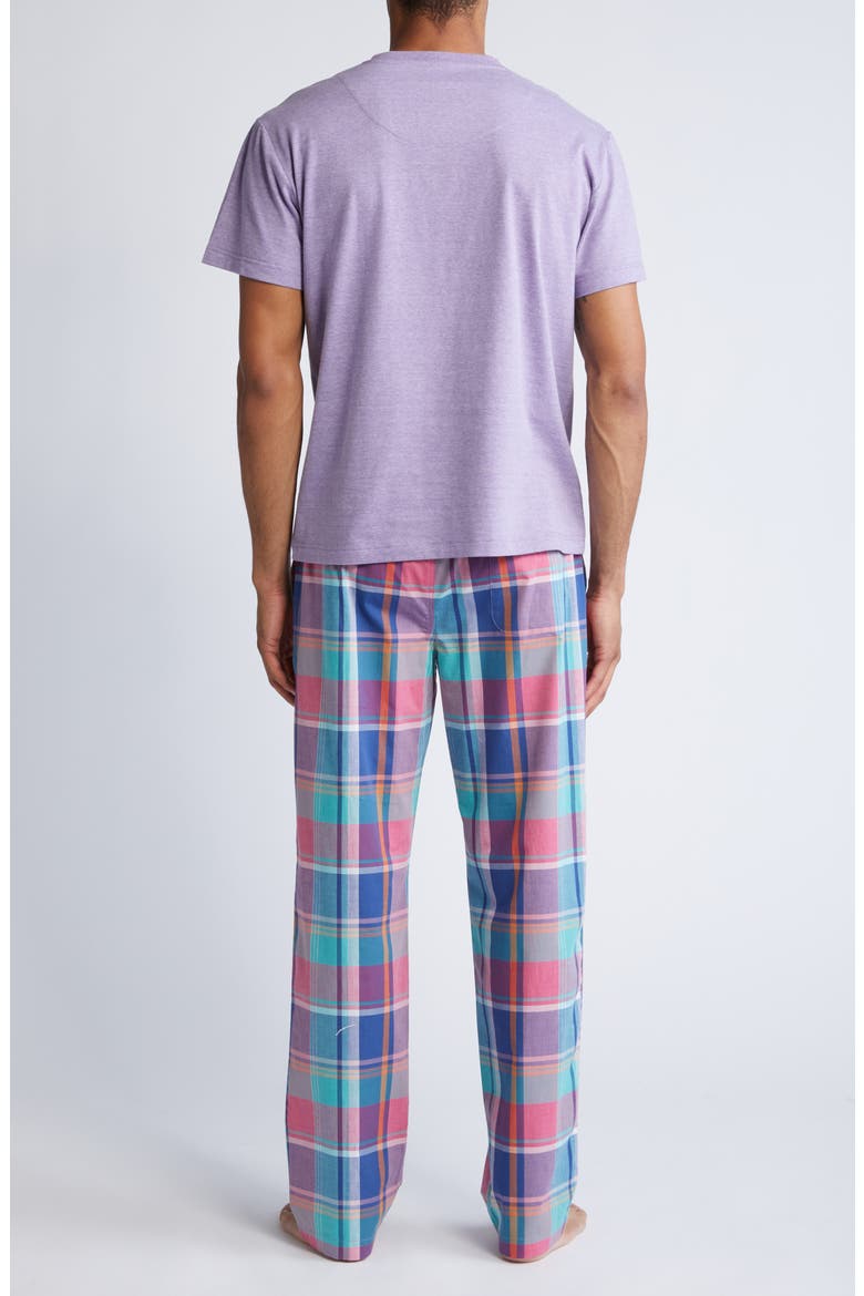 Lessons in Color T-Shirt & Plaid Pajama Pants, Alternate, color, PURPLE HAZE