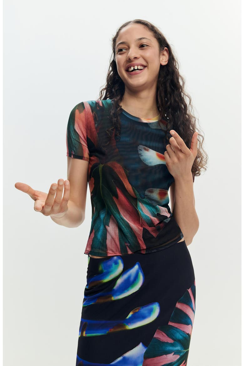 Lacroix Print T-Shirt, Alternate, color, BLUE MULTI