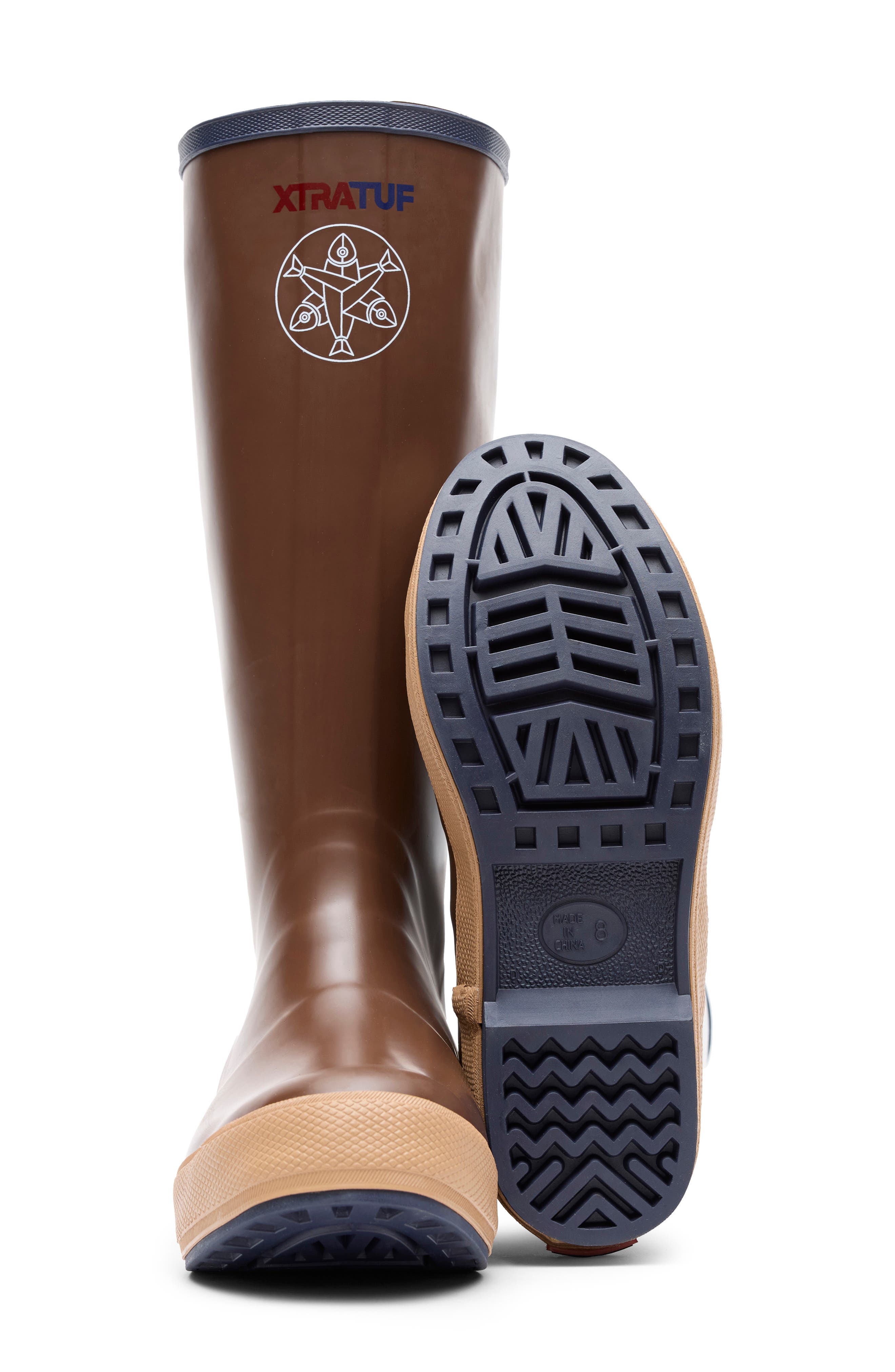 XTRATUF x Salmon Sisters 15-Inch Legacy Waterproof Boot, Alternate, color, Brown/Kelp/Oyster