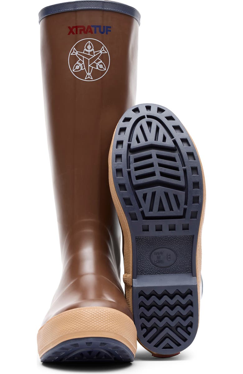 XTRATUF x Salmon Sisters 15-Inch Legacy Waterproof Boot, Alternate, color, Brown/Kelp/Oyster