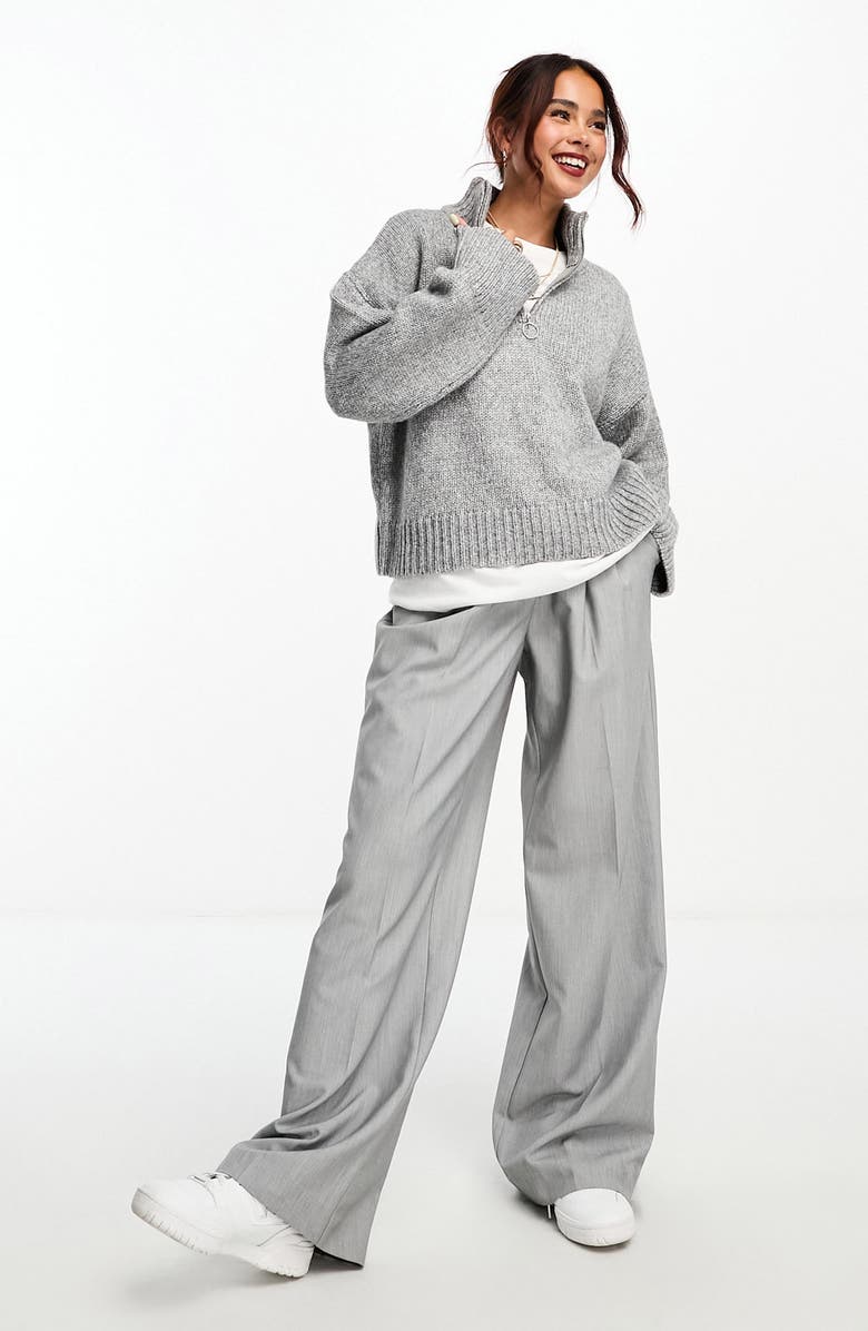 ASOS DESIGN Half Zip Sweater, Alternate, color, 