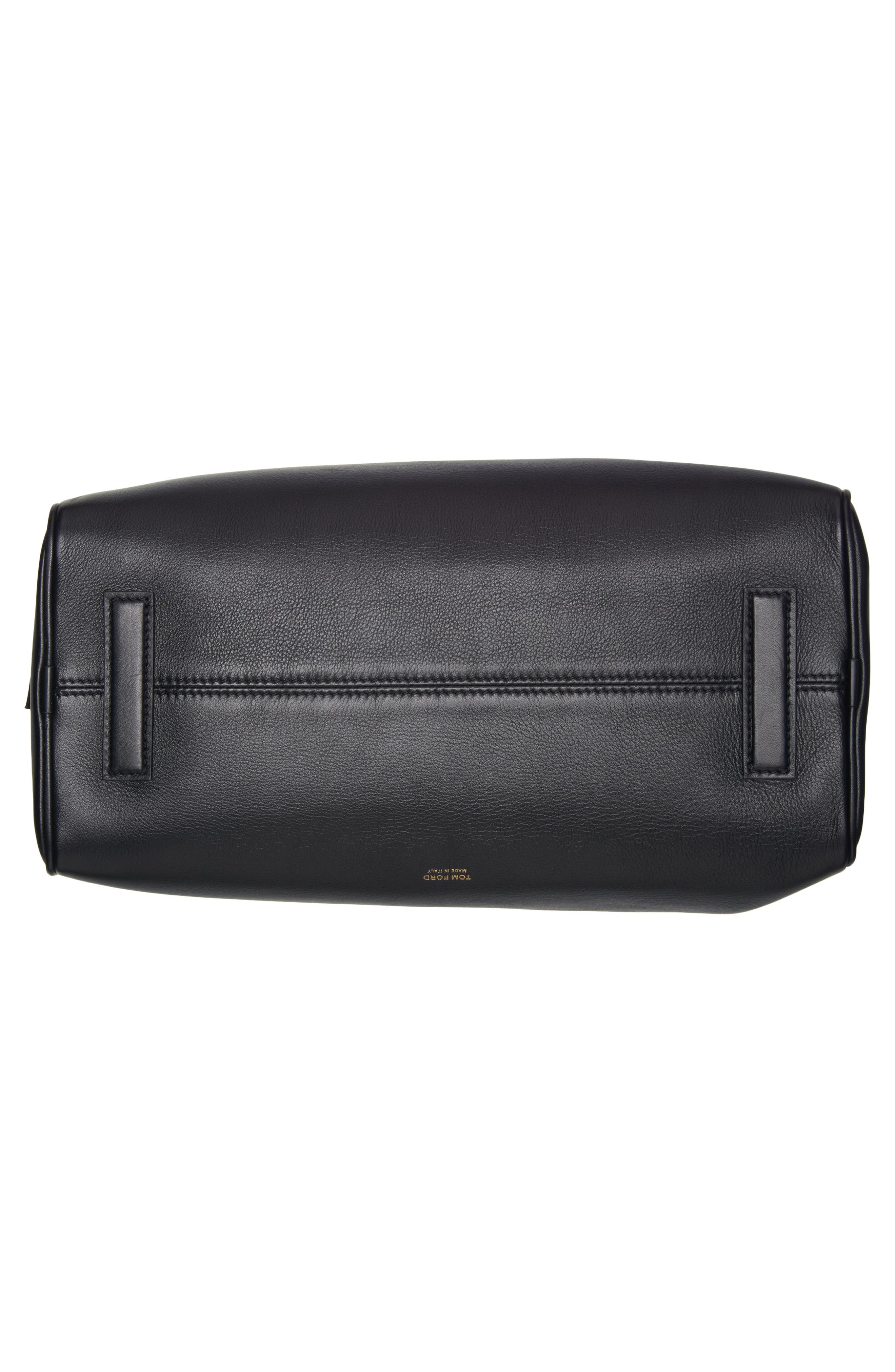 TOM FORD Small Leather Bowling Bag, Alternate, color, Black