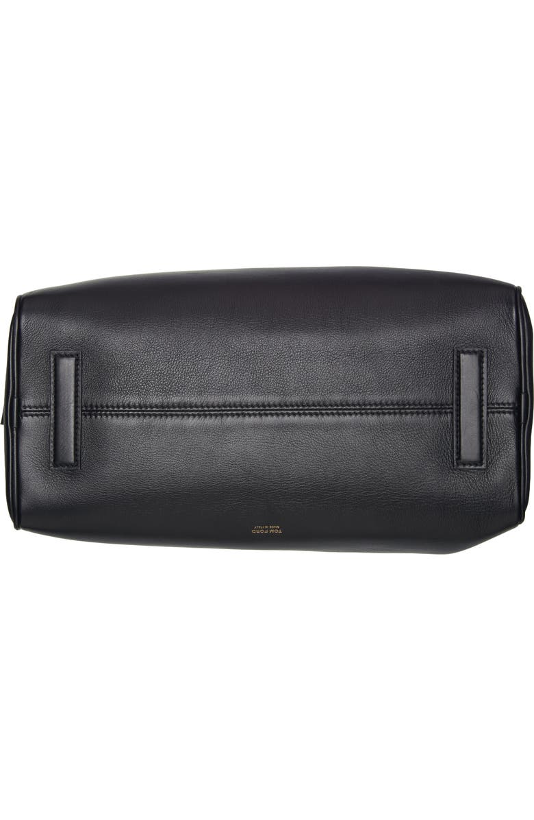 TOM FORD Small Leather Bowling Bag, Alternate, color, Black