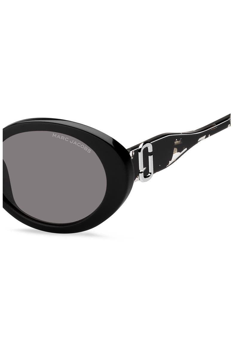 MARC 792/F/S 53mm Oval Sunglasses, Alternate, color, BLACK HAVANA