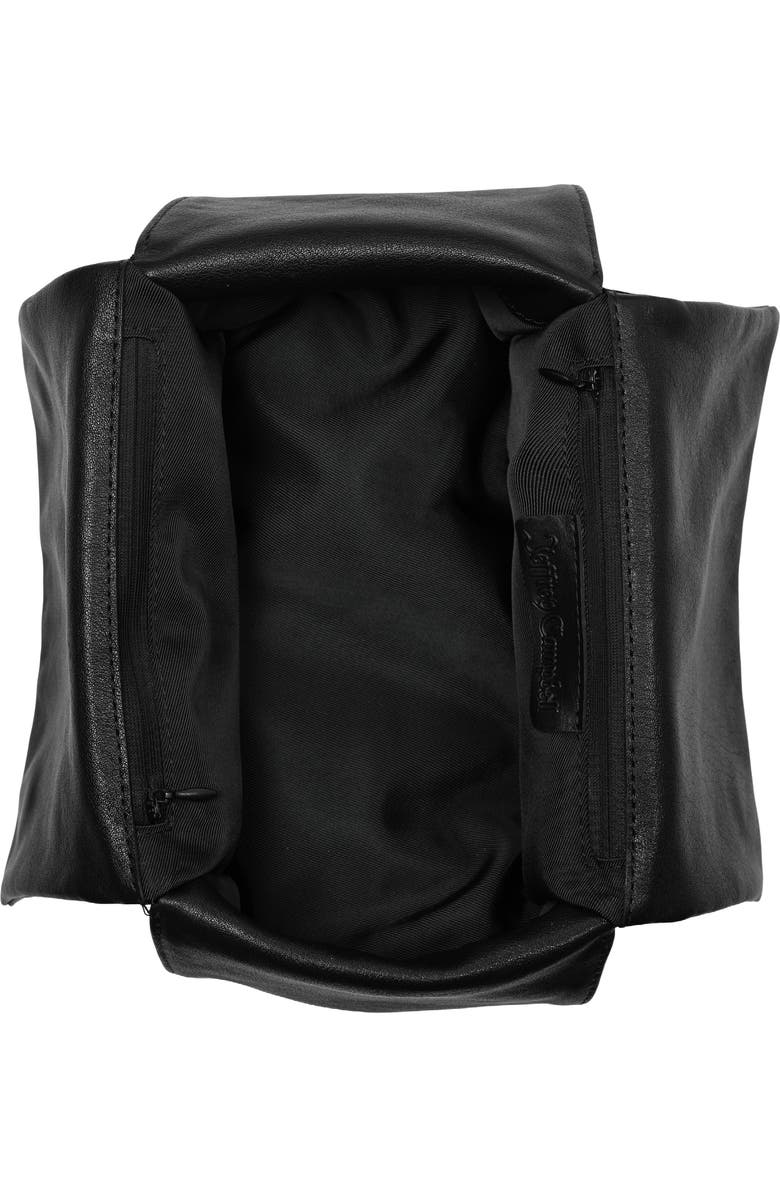 Jeffrey Campbell Boxed-Up Leather Crossbody Bag, Alternate, color, Black