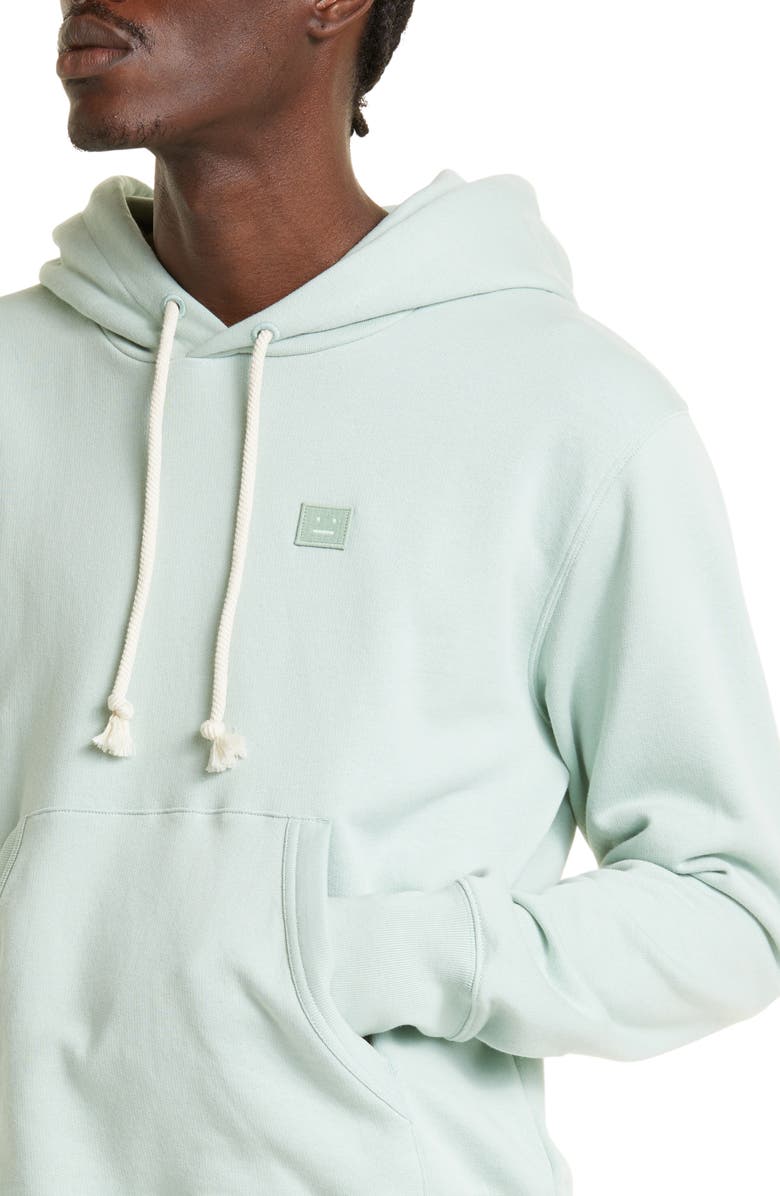 Acne Studios Face Logo Organic Cotton Hoodie, Alternate, color,