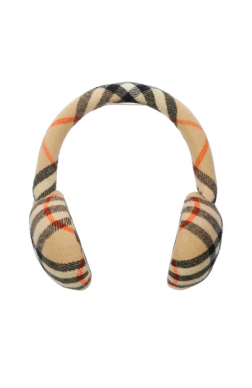 BURBERRY BURBERRY CHECK WOOL EARMUFFS