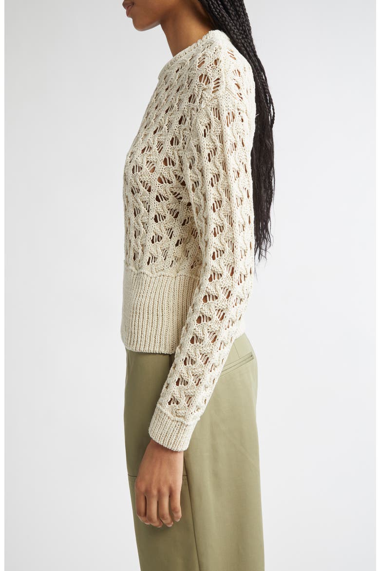 Vento Organic Cotton Crewneck Sweater, Alternate, color, CREAM