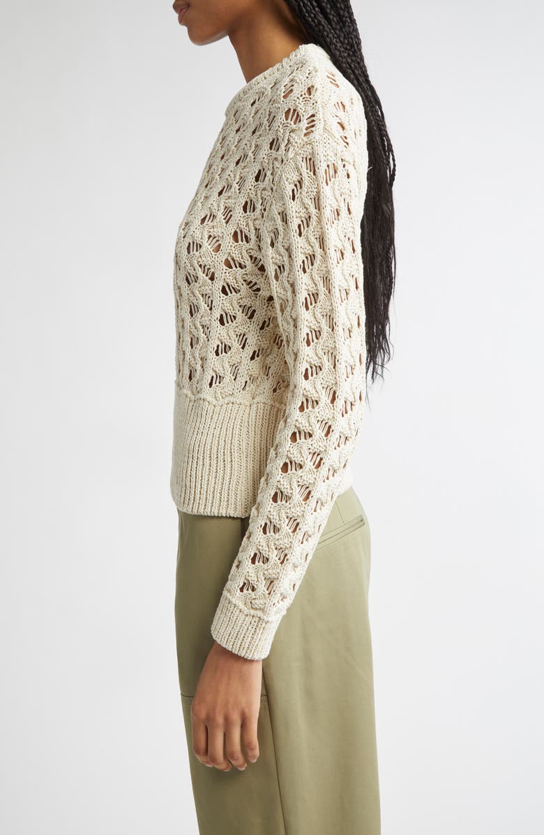BITE Studios Vento Organic Cotton Crewneck Sweater, Alternate, color, Cream
