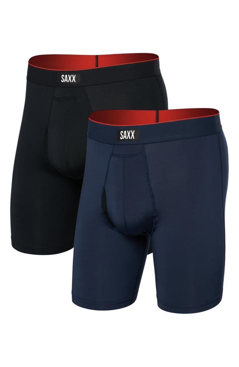 Assorted 2-Pack Multi-Sport Mesh Long Boxer Briefs