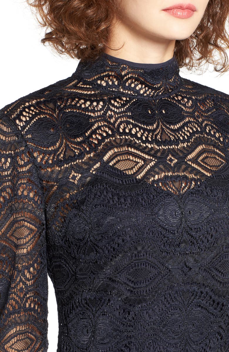 WAYF Monroe Lace Shift Dress, Alternate, color,