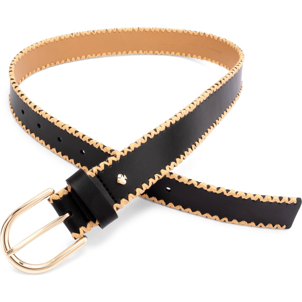 Kate Spade New York Straw Edge Leather Belt