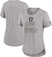 Nike Women's Nike Heather Gray Las Vegas Raiders Fashion Tri-Blend T-Shirt