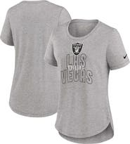 Nike Women's Nike Heather Gray Las Vegas Raiders Fashion Tri-Blend T-Shirt