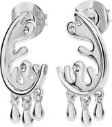 Lucy Quartermaine Wave Studs with Drips Earrings