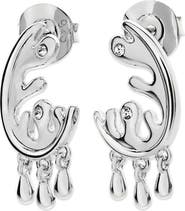 Lucy Quartermaine Wave Studs with Drips Earrings