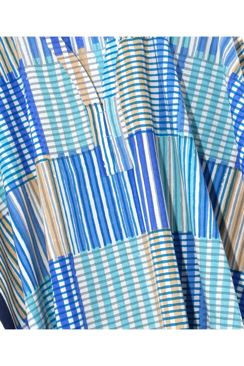 Stripe Illusion Caftan, Alternate, color, Ultramarine