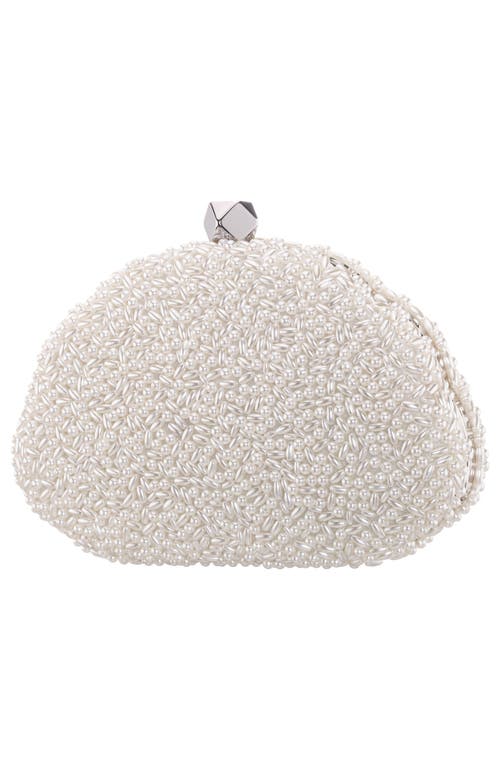 Shop Nina Hera Frame Clutch In Ivory