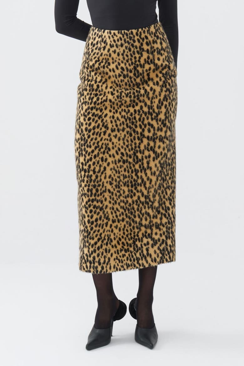 Leopard Print Pencil Skirt, Main, color, Multi-Colored