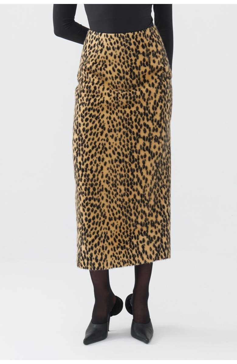 Nocturne Leopard Print Pencil Skirt, Main, color,