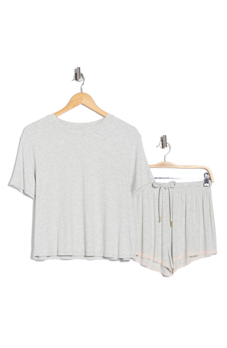 Honeydew Revival Shortie Pajamas, Alternate, color, Light Heather Grey
