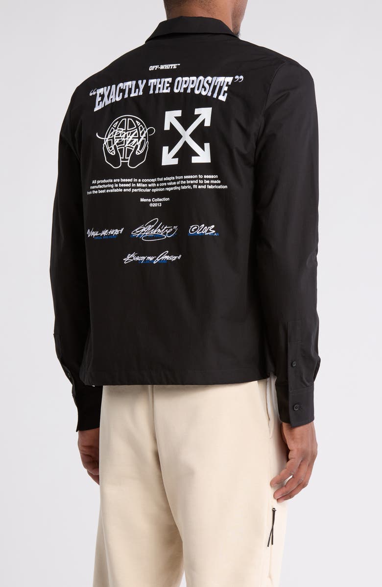 Off-White Exact Opposites Hybrid Shirt Jacket, Alternate, color,