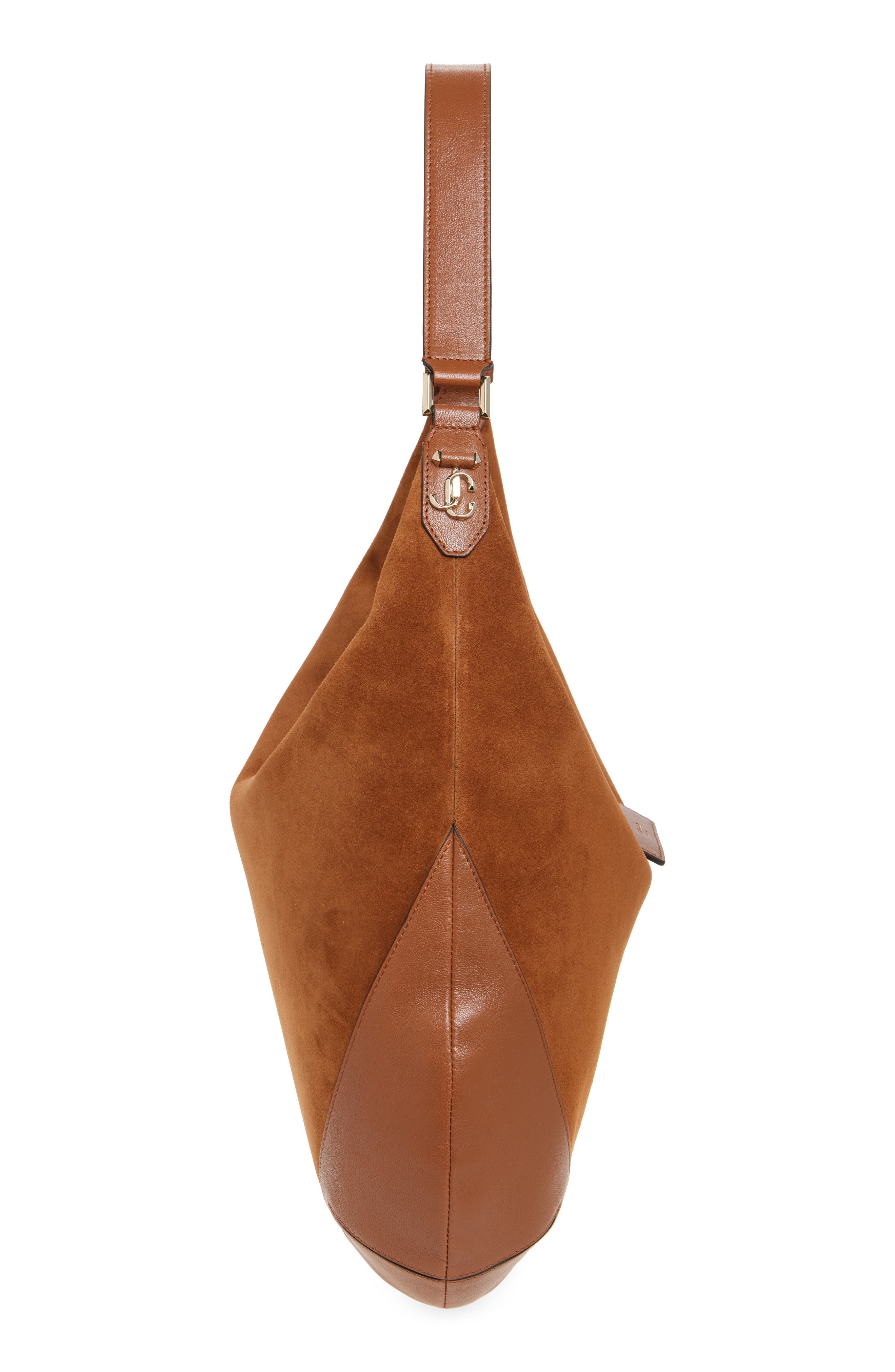 Jimmy Choo Bar Medium Leather Hobo Shoulder Bag, Alternate, color, 