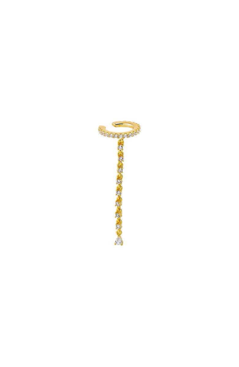 BY ADINA EDEN CZ Tennis Drop Ear Cuff, Main, color, 