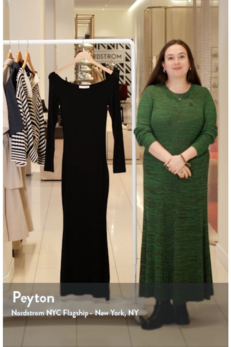 The Sara Off the Shoulder Long Sleeve Maxi Dress video