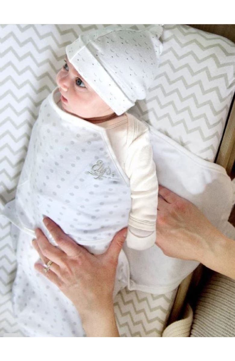 Ely's & Co. Adjustable Swaddle Blanket 2 Pack, Alternate, color, Grey Chevron & Polka Dot