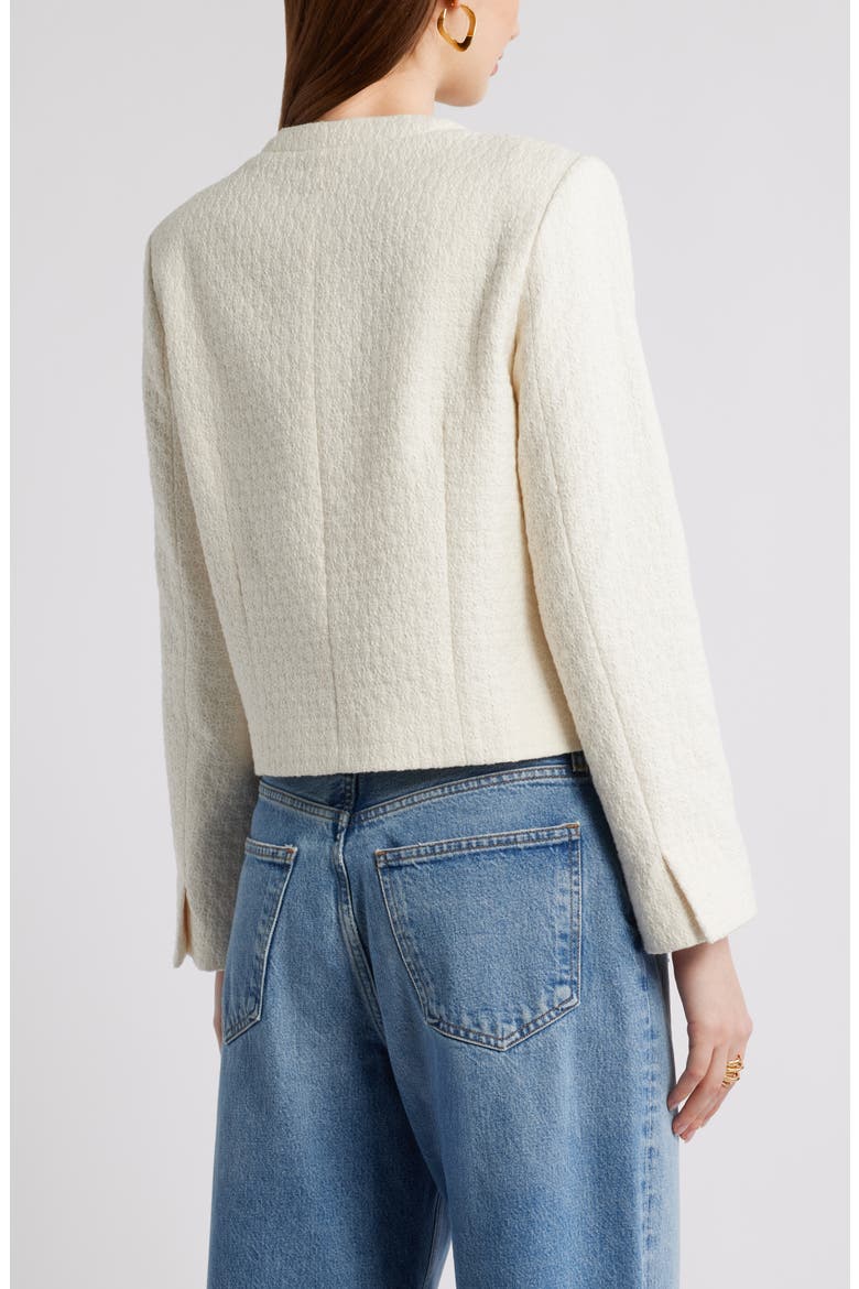 Collarless Jacket, Alternate, color, IVORY