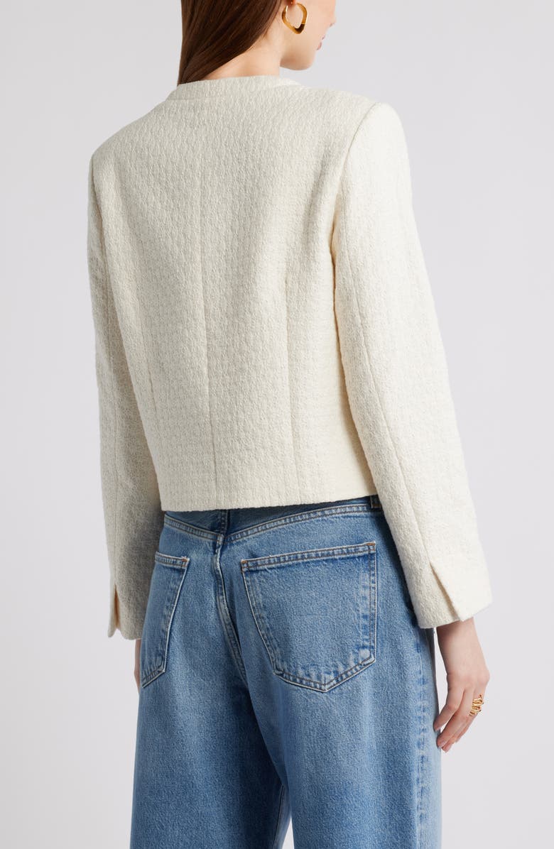 Nordstrom Tweed Jacket, Alternate, color, Ivory