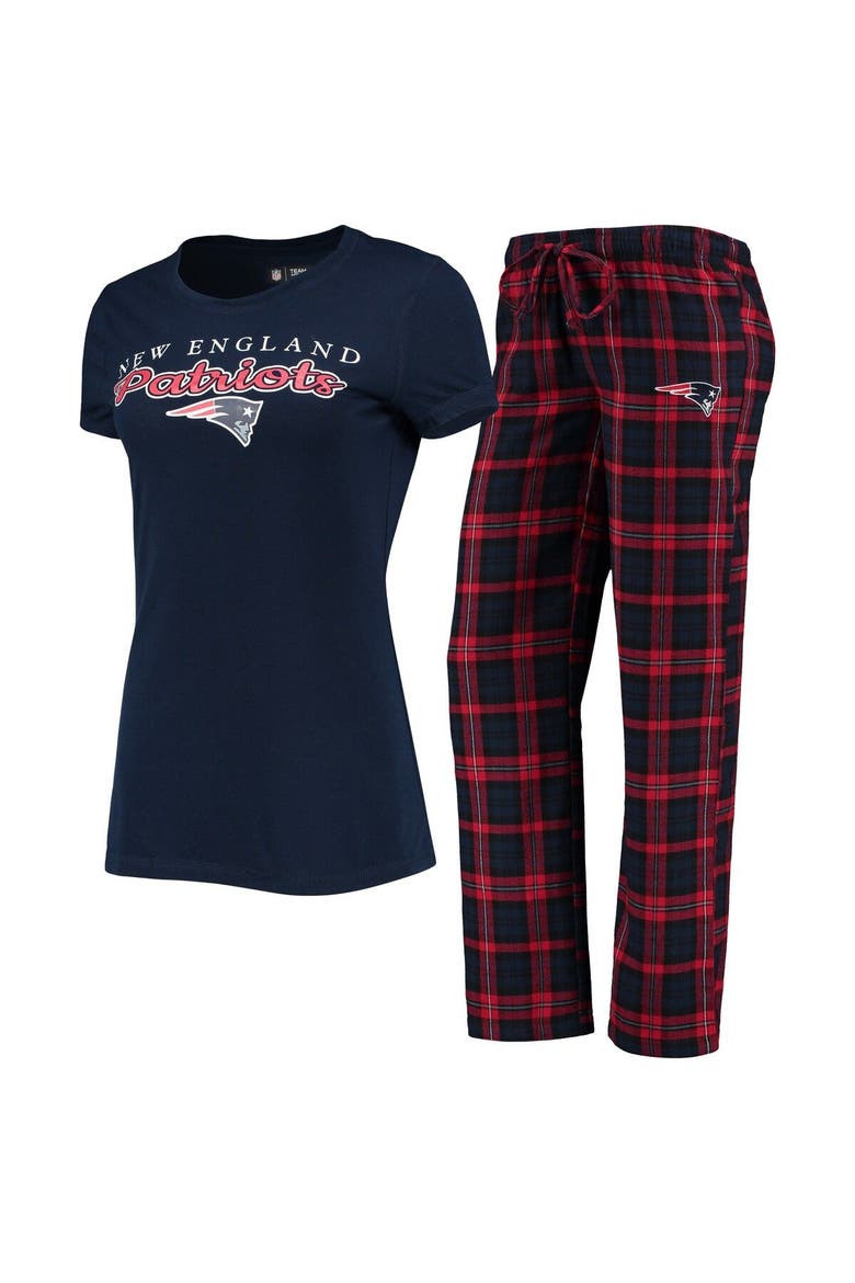 Women's Concepts Sport Navy/Red New England Patriots Logo T-Shirt & Pants Set, Alternate, color, Navy