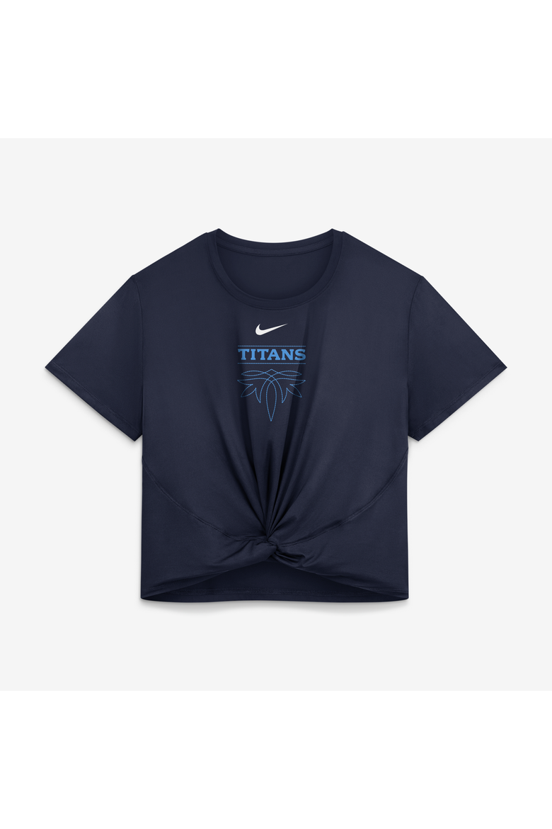 Women's Nike  Navy Tennessee Titans 2026 Rivalries Collection Classic Twist Cropped T-Shirt, Alternate, color, Navy