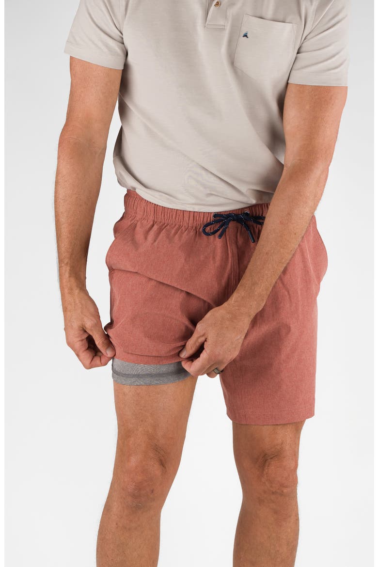Hybrid 4-Way Stretch Swim Shorts, Alternate, color, CANYON RED