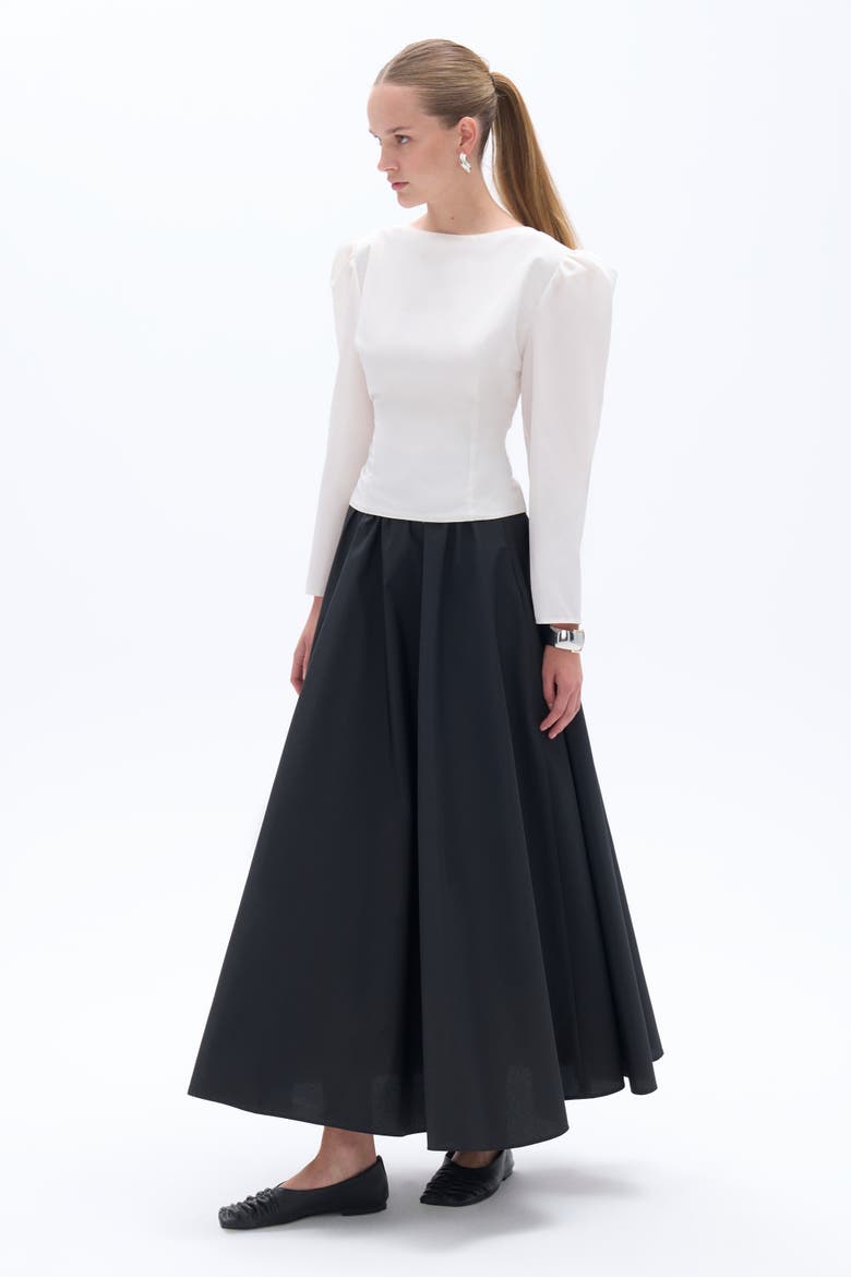 Boat Neck Blouse, Alternate, color, Ivory