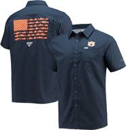 Columbia Men's Columbia PFG Navy Auburn Tigers Slack Tide Camp Button-Up Shirt