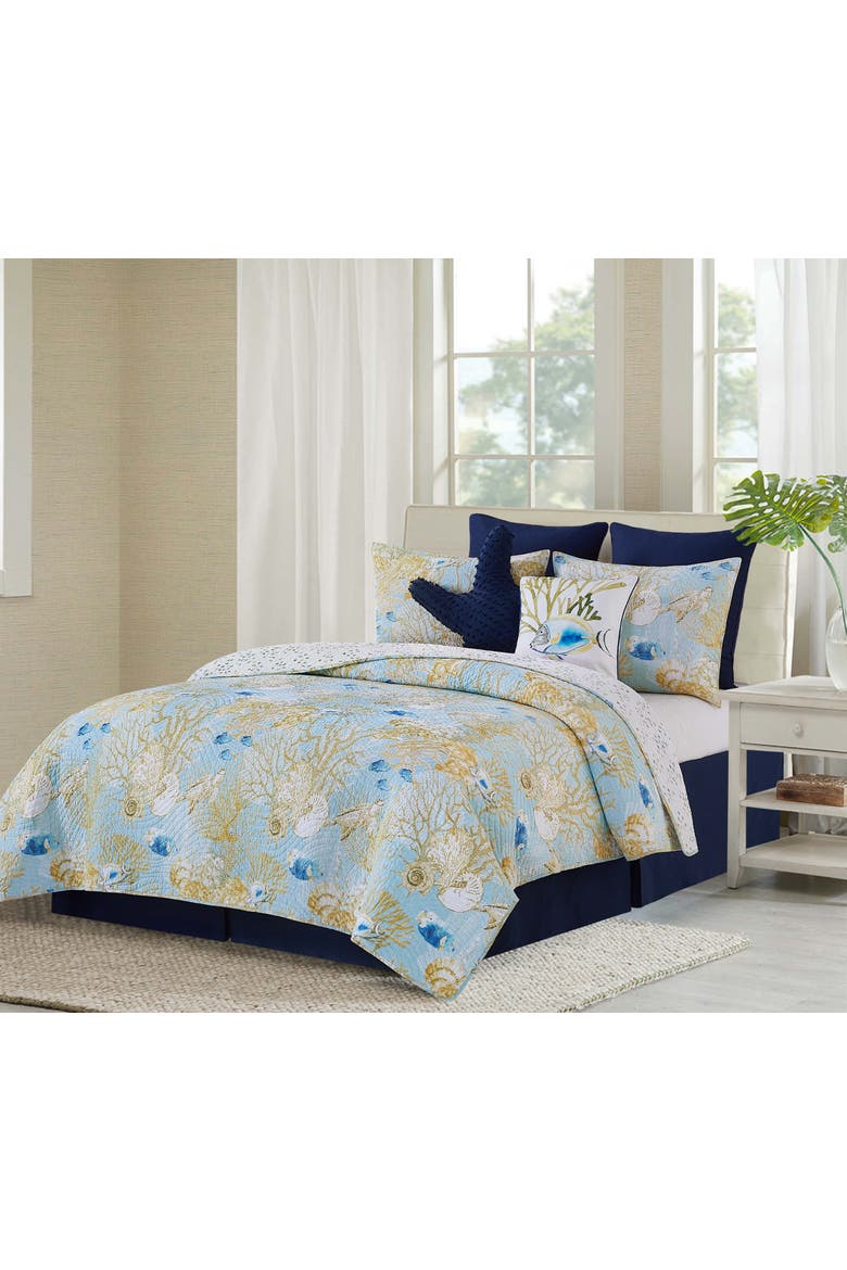 Belmont Reef Quilt Bedding Collection, Main, color, Yellow