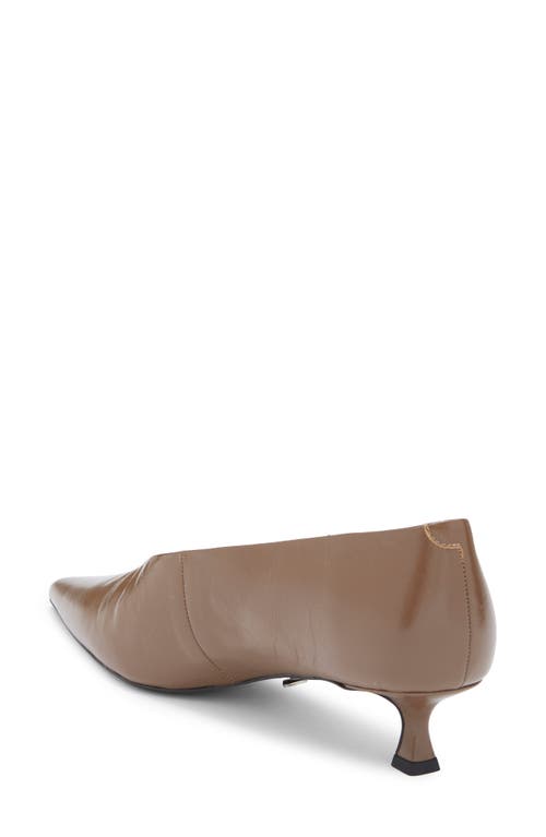 Tony Bianco Cherry Pointed Toe Kitten Heel Pump In Brown