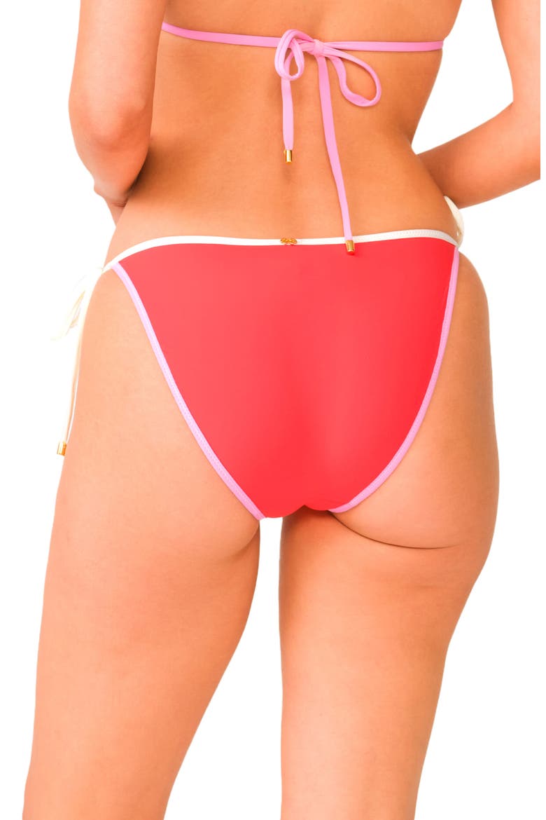 Cecelia Tie Side Bikini Bottoms, Alternate, color, PASSION