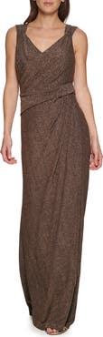 DKNY Ruched Maxi Dress