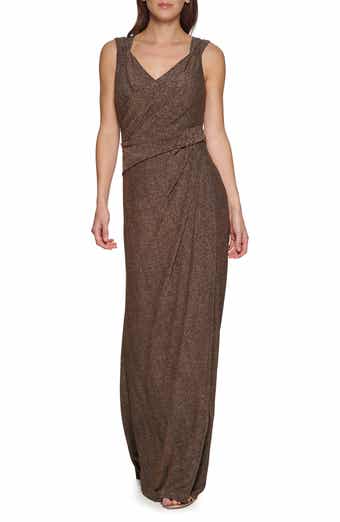 DKNY Ruched Maxi Dress