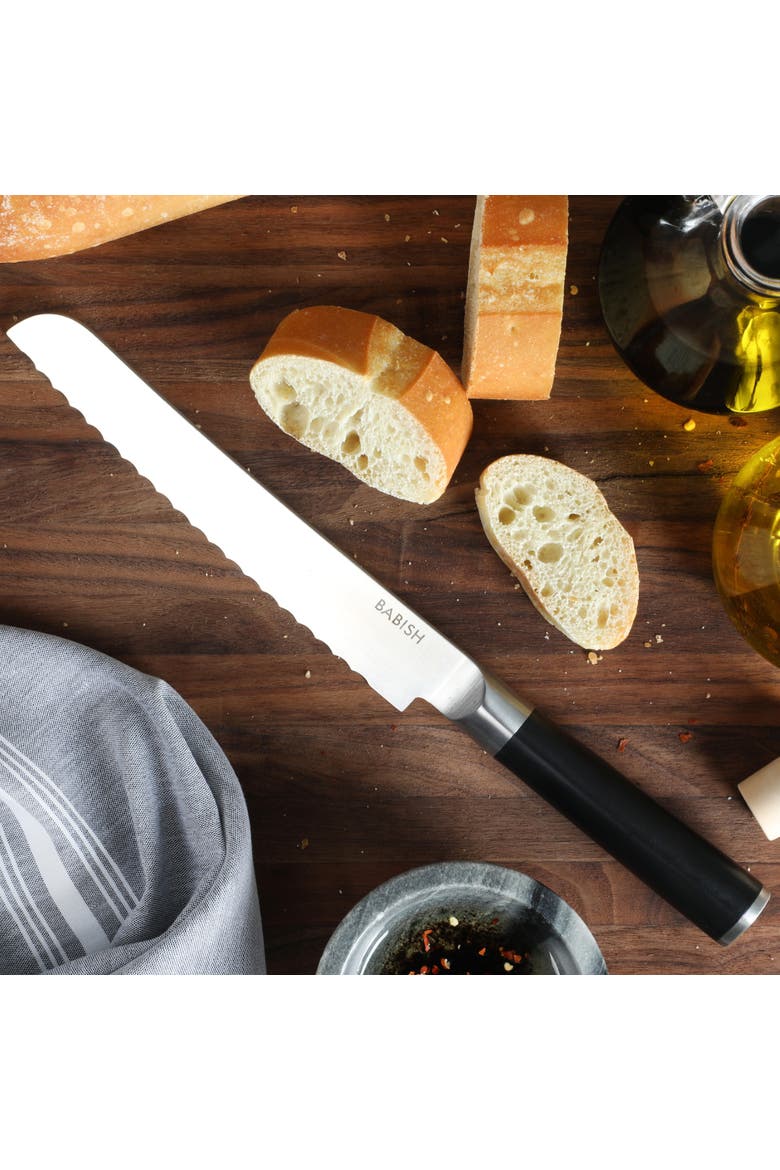 High Carbon 1.4116 German Steel 8 Inch Bread Knife, Alternate, color, Silver