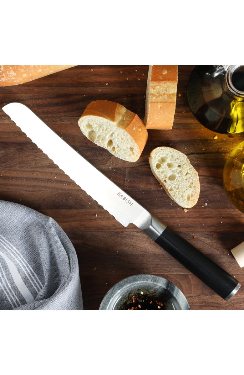 Babish High Carbon 1.4116 German Steel 8 Inch Bread Knife, Alternate, color, Silver