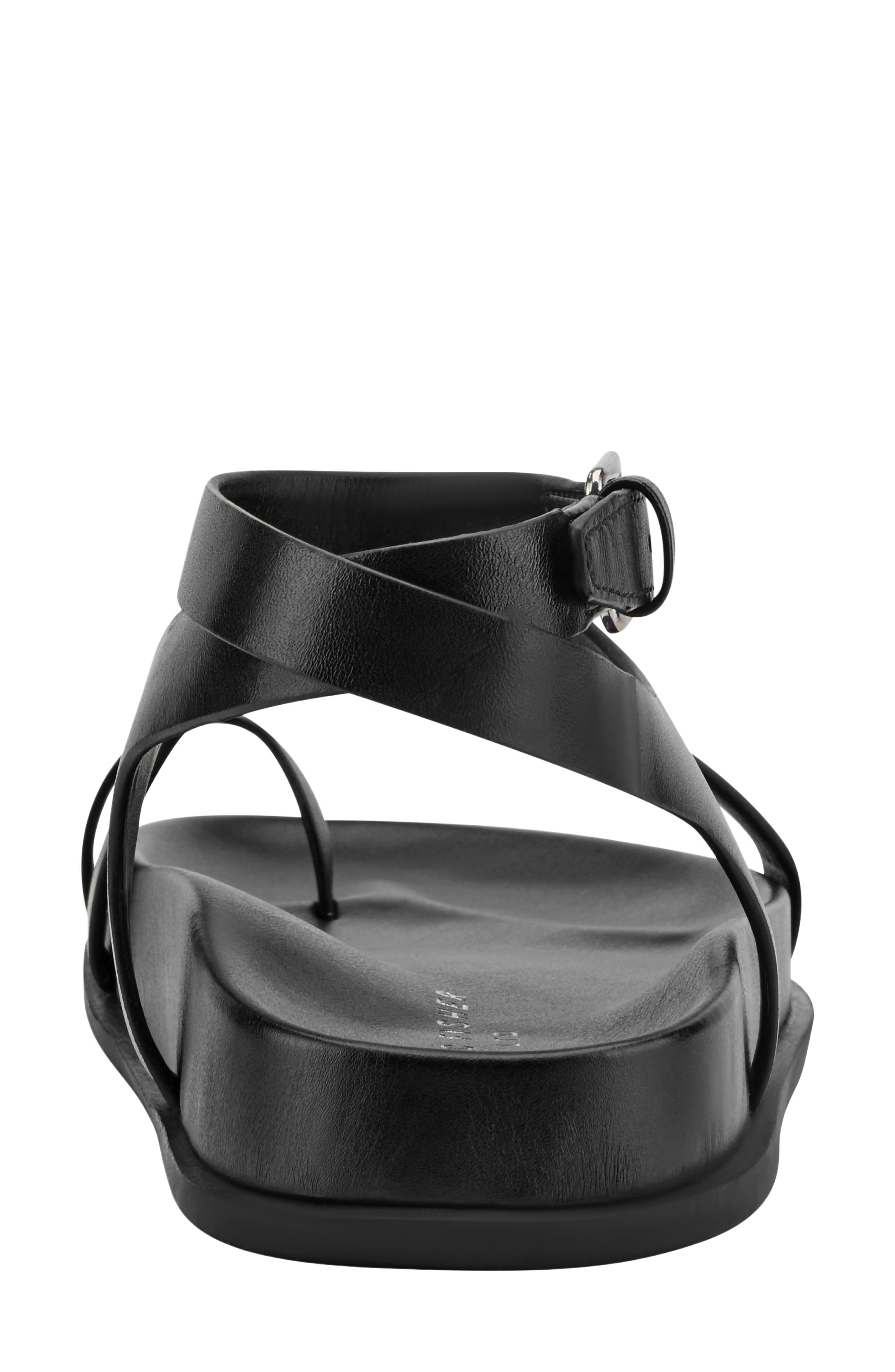 Marc Fisher LTD Bevy Ankle Strap Sandal, Alternate, color, Black