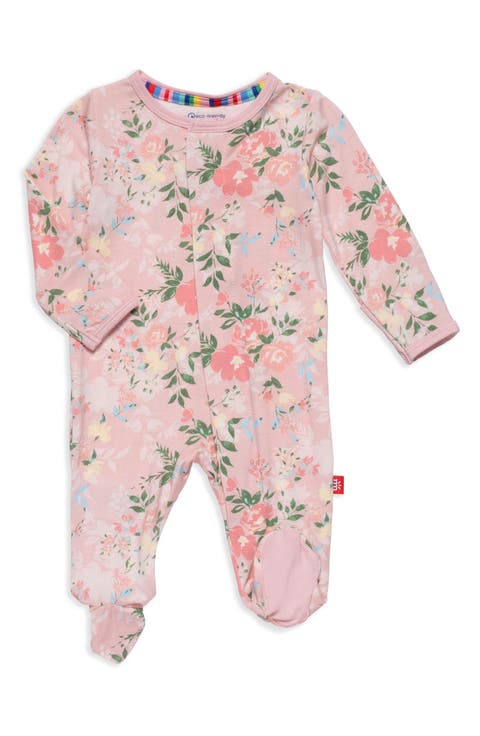 Mon Tresor Butterfly Bliss Footie & Bonnet - Pearl Blue