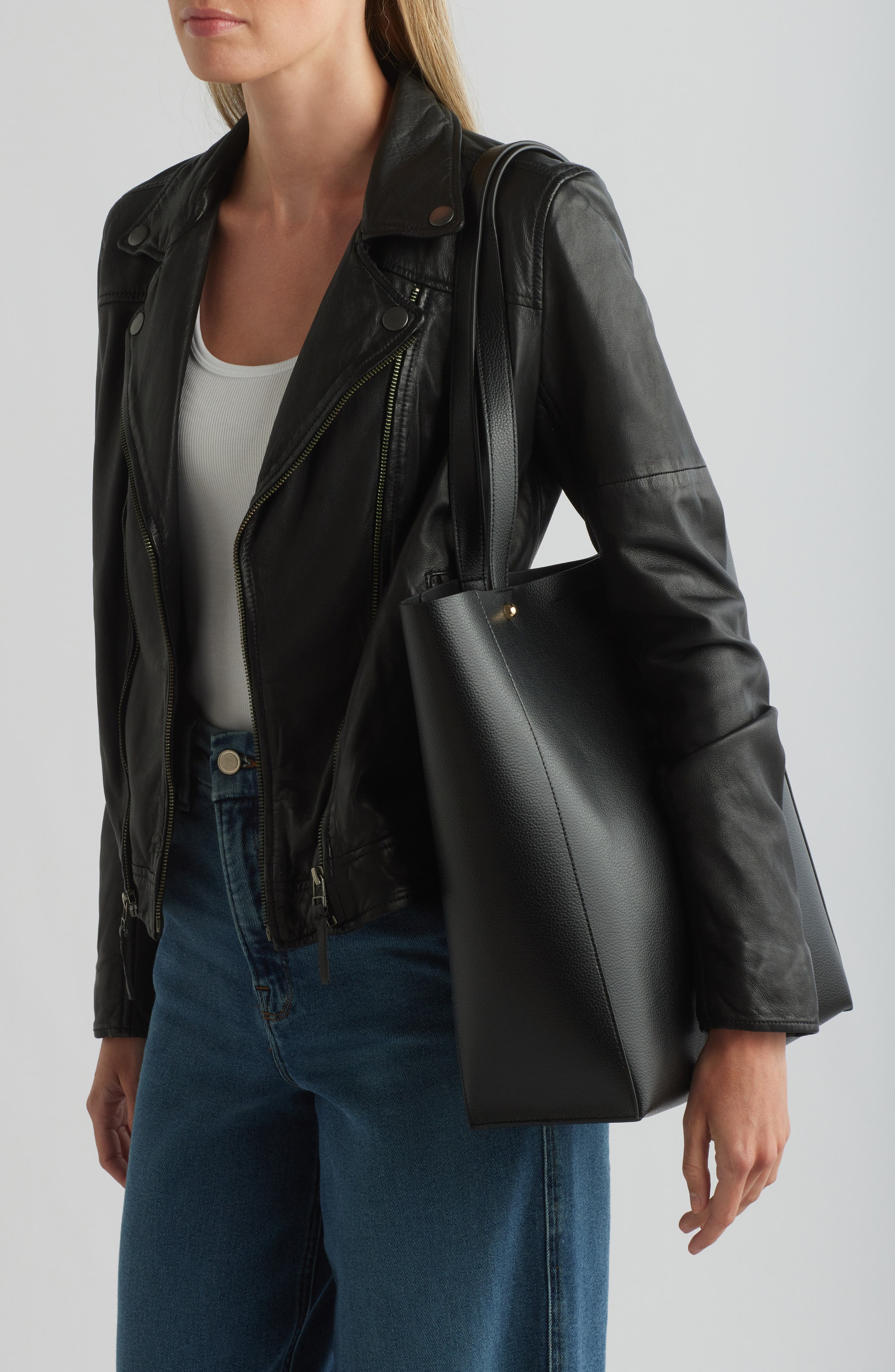 Rebecca Minkoff Stella Tote Bag, Alternate, color, Black